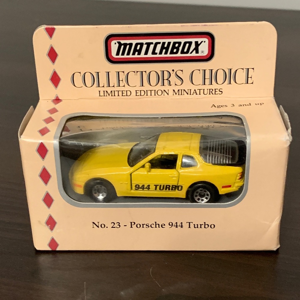 Matchbox Collector’s Choice #23 Yellow Porsche 944 Turbo Toy Car Vintage 1994